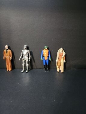 Star Wars Action Figure Lot - Orange, Silver, Blue, Tan